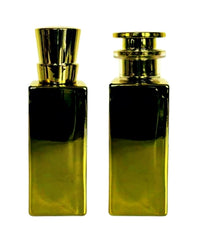 PERFUME SQUARE BOTTLE GOLD GLOSSY / 50 ML WITH BOTTLE CAPS